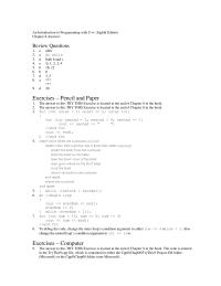 Programming Languages Chapter 8 Exercises Pencil and Paper located at the end of&nbsp;