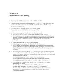 Investments & Securities Chapter 4 The Negative Currency Exposures Stock Result Lower