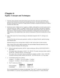 Investments & Securities Chapter 6 Equity Concepts And Techniques The Book