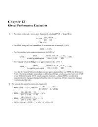 Investments & Securities Chapter 12 All three MWRs give the false indication&nbsp;