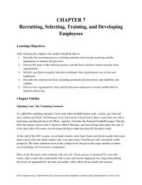 Human Resources Chapter 7 The First Step Gathering Information About The