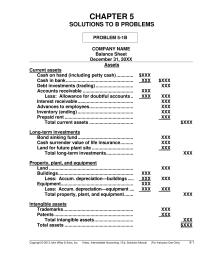 Chapter 5&nbsp;the cash restricted for plant expansion&nbsp;would be added