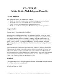 Human Resources Chapter 12 Wellness Programs Organizations Two Basic Organizational