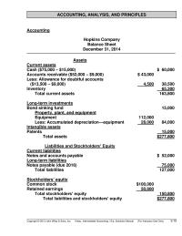 Chapter 5 Some Companies Report The Subtotal Net Assets