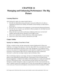 Human Resources Chapter 14 Another Useful Method For Improving Performance Feedback