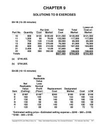 Chapter 9 Sales See Schedule Cost Allocate Lots Total