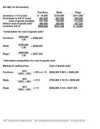 Chapter 9 Sales Net Ending Inventory Retail