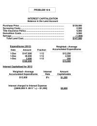 Chapter 10 Loans Outstanding During Construction Period