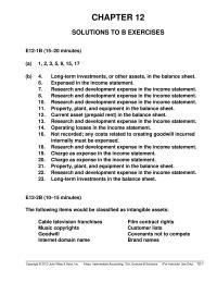 Chapter 12 Events such as an expectation of selling assets
