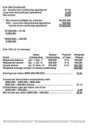 Chapter 16 Weighted-average number of shares outstanding