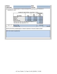 Chapter 17 Compute the unrealized gains or losses and prepare&nbsp;