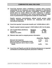 Chapter 20 Coca-Cola sponsors and/or contributes to pension