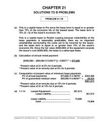 Chapter 21 Current Liabilities Lease Liability Interest Payable&nbsp;