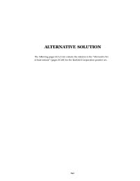 Alternate Solutions Homework To record cost of goods returned by customer