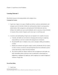 Nursing Chapter 12 Homework Concepts For Lecture Title Vii The 1964