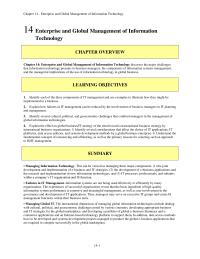 Management Chapter 14 See Resources Below For More Information Possible