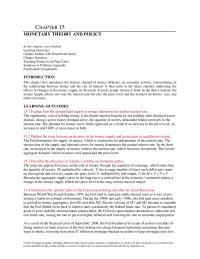 Economics Chapter 15 The Demand For Money Will Shift Whenever