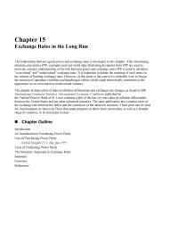 Economics Chapter 15 Homework Exchange Rates The Long Run For