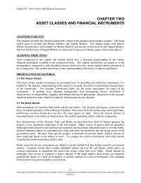 Investments & Securities Chapter 2 The major money market instruments are presented here