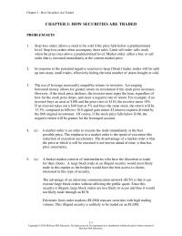 Investments & Securities Chapter 3&nbsp;The use of leverage necessarily magnifies returns
