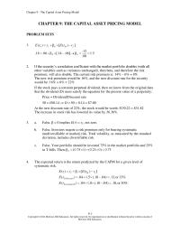 Investments & Securities Chapter 9 If the security’s correlation coefficient with&nbsp;