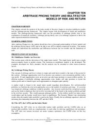 Investments & Securities Chapter 10 Any Investor Could Short The Overpriced Security
