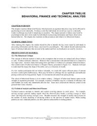 Investments & Securities Chapter 12 There May Limits Arbitrage That Are Significant