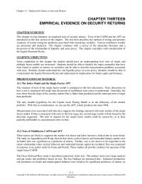 Investments & Securities Chapter 13 Size Was Examined Response Earlier Study Fama