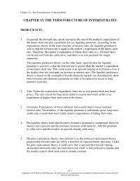 Investments & Securities Chapter 15 The forward rate can be viewed as the sum of the&nbsp;