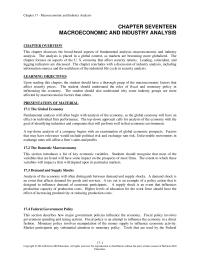 Investments & Securities Chapter 17 Companies Can Very Sensitive The Cycle They