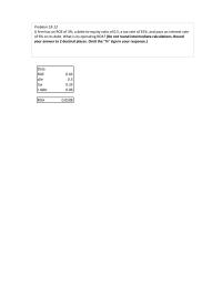 Investments & Securities Chapter 19 Find the net increase or decrease in cash for the year