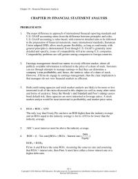Investments & Securities Chapter 19 There Danger Therefore Basing Projection One Years