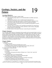 Environmental Engineering Chapter 19 Homework This concluding chapter addresses relationships between geology