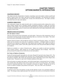 Investments & Securities Chapter 20 The Strategy Reduces Upside Potential The Stock