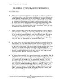 Investments & Securities Chapter 20 If However The Value The Firm V