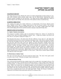 Investments & Securities Chapter 21 Words From The Street Section Will Useful