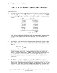 Investments & Securities Chapter 24 Since the dates of additions and withdrawals are not