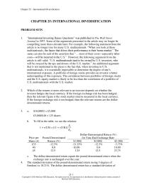 Investments & Securities Chapter 25 Us Levels Most Foreign Markets This Course