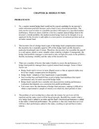 Investments & Securities Chapter 26 The Rate Return The Hedge Fund Earns