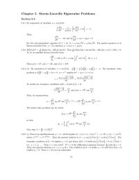 Chapter 5 Homework The spatial equation is in Sturm-Liouville form