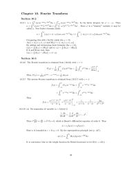 Chapter 10 Homework The inverse Fourier transform is obtained from
