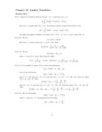 Chapter 13 Homework&nbsp;By taking the Laplace transform, we obtain