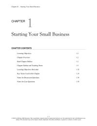 Entrepreneurship Chapter 1 Starting Your Small Business