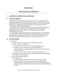 Management Chapter 15 Renewable term Policies Allow The Insured Continue The