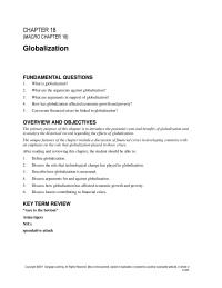 Economics Chapter 18 Supporters Globalization Argue That Trade Based Comparative