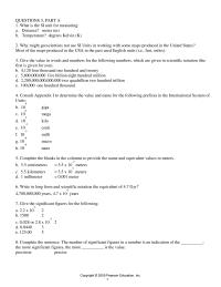Environmental Engineering Chapter 03 Consult Appendix I to determine the value and name