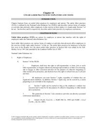 Business Law Chapter 14 Interrogation Employees And Even Union Member Employees