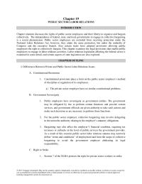 Business Law Chapter 19 Public employers have sovereignty as government entities