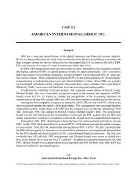 Chapter 5 Aig The Large Insurance And Financial Services