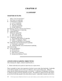 Chapter 15 Servant Leaders Often Work The Nonprofit World